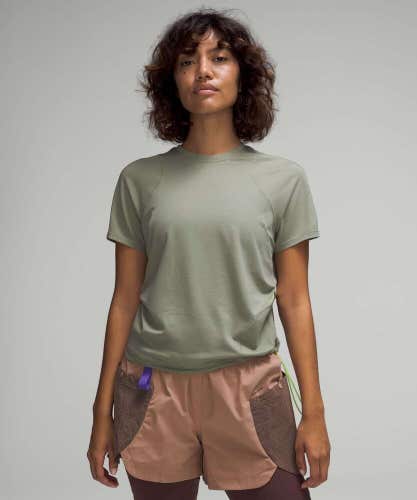 Lululemon Lightweight Cinched Hem Hiking T-Shirt Laurel Green Size 2