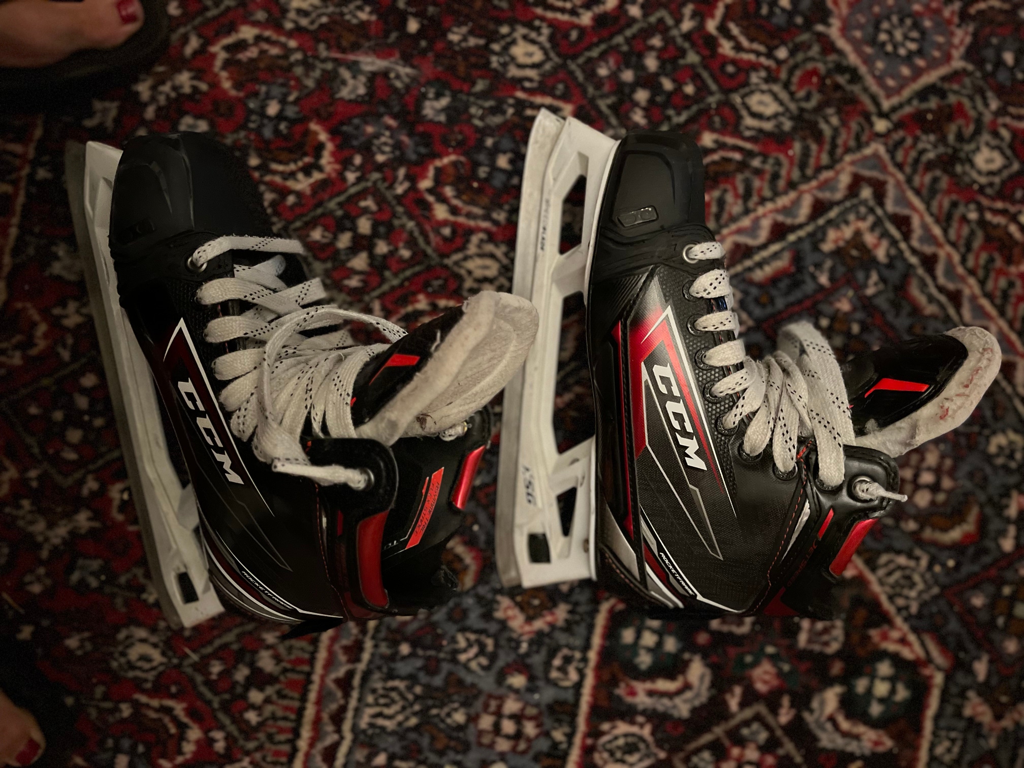 Senior Used CCM JET SPEED FT 480 Hockey Goalie Skates Regular Width Size 7.5