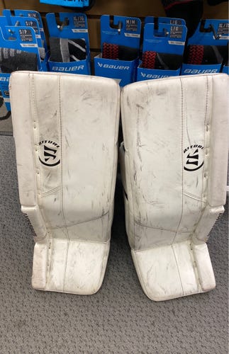 Warrior Ritual G5 RG5 JR Used White Junior Goalie Leg Pads