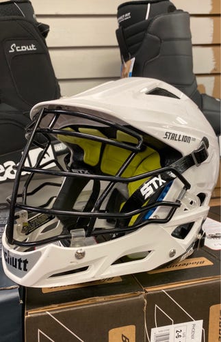 STX Stallion 100 Used lacrosse lax White Helmet