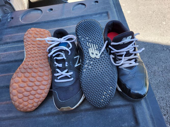 Black Used Youth Men's Size 6.5 (Women's 7.5) Turf Cleats New Balance