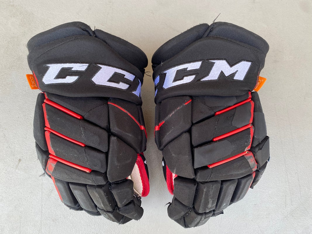 CCM JetSpeed FT1 Pro Stock Hockey Gloves 14" Blackhawks 4378