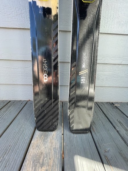 Used Volkl 100Eight Skis 181cm With Salomon STH 13 bindings