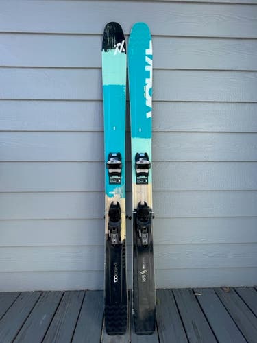 Used Women's Volkl 100Eight Skis 163cm With Bindings