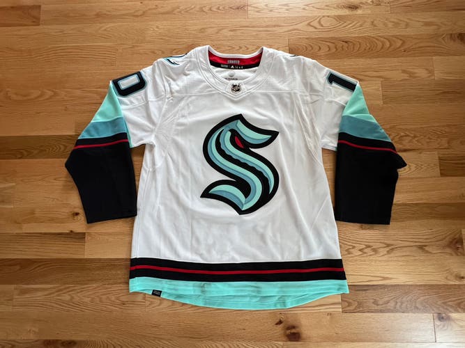 Seattle Kraken Authentic NHL Away White 10 Matty Beiners Jersey 56