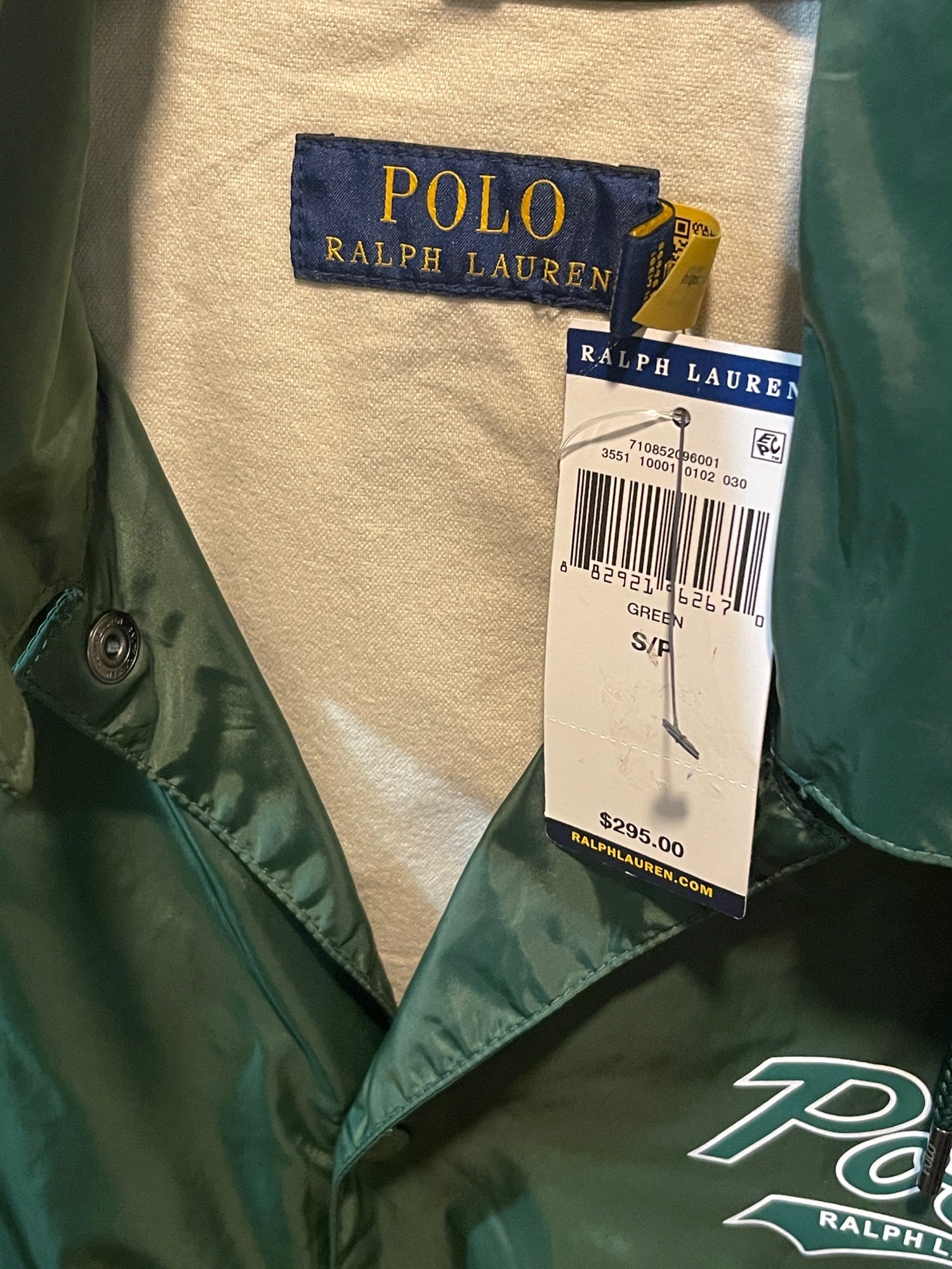 Polo Ralph Lauren Men's Nylon Coaches Jacket Hooded Snap