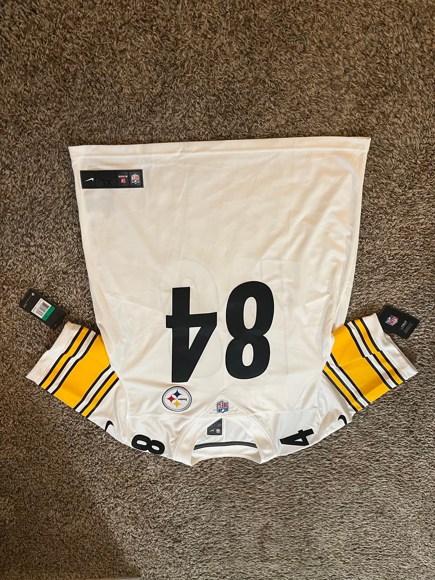 Vtg Alejandro Villanueva Pittsburgh Steelers Black NFL Football Jersey 2XL  XXL