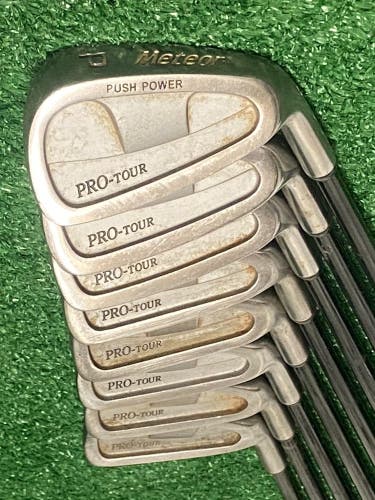 Pro Tour Golf Iron Set 3-PW Meteor Push Power RH Graman Comp Flex Stiff Graphite