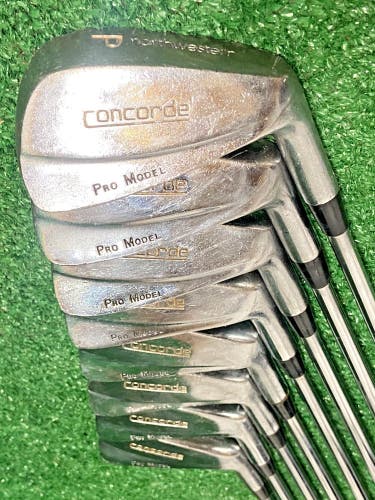 Northwestern Golf Iron Set 3-PW Concorde Pro Model Blade RH Steel 5i 37.5 Inches