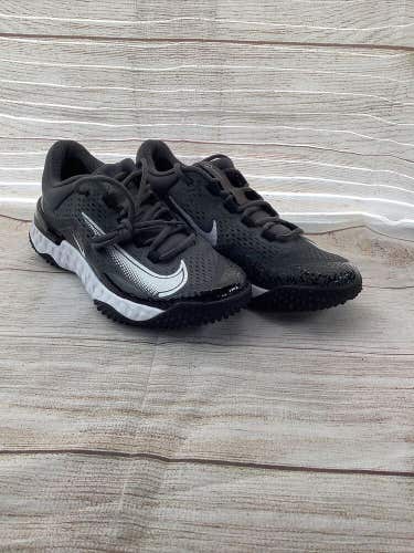 Men's Nike Alpha Huarache Elite 4 Turf DJ6523-011 Black/White/Dark Grey Size 8