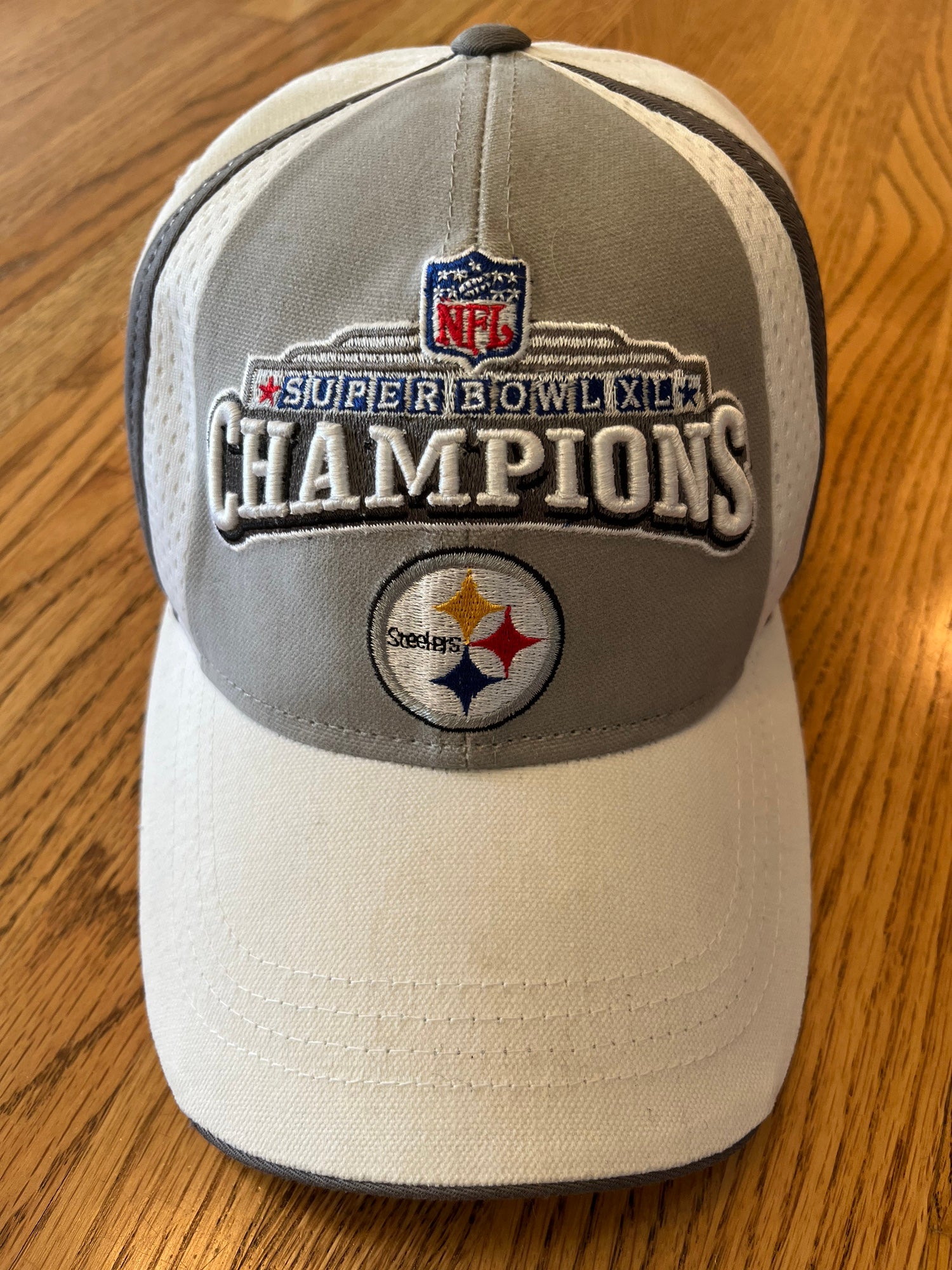 Reebok on Field Pittsburgh Steelers Baseball Hat Cap White OSFA Headwear NFL