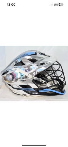 Chrome silver lacrosse helmet cascade adult s