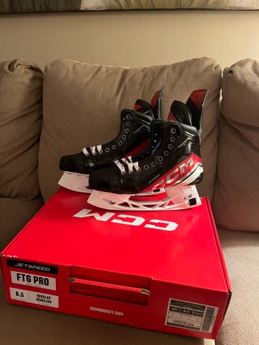 New CCM Size 8.5 Regular JetSpeed FT6 Pro Hockey Skates