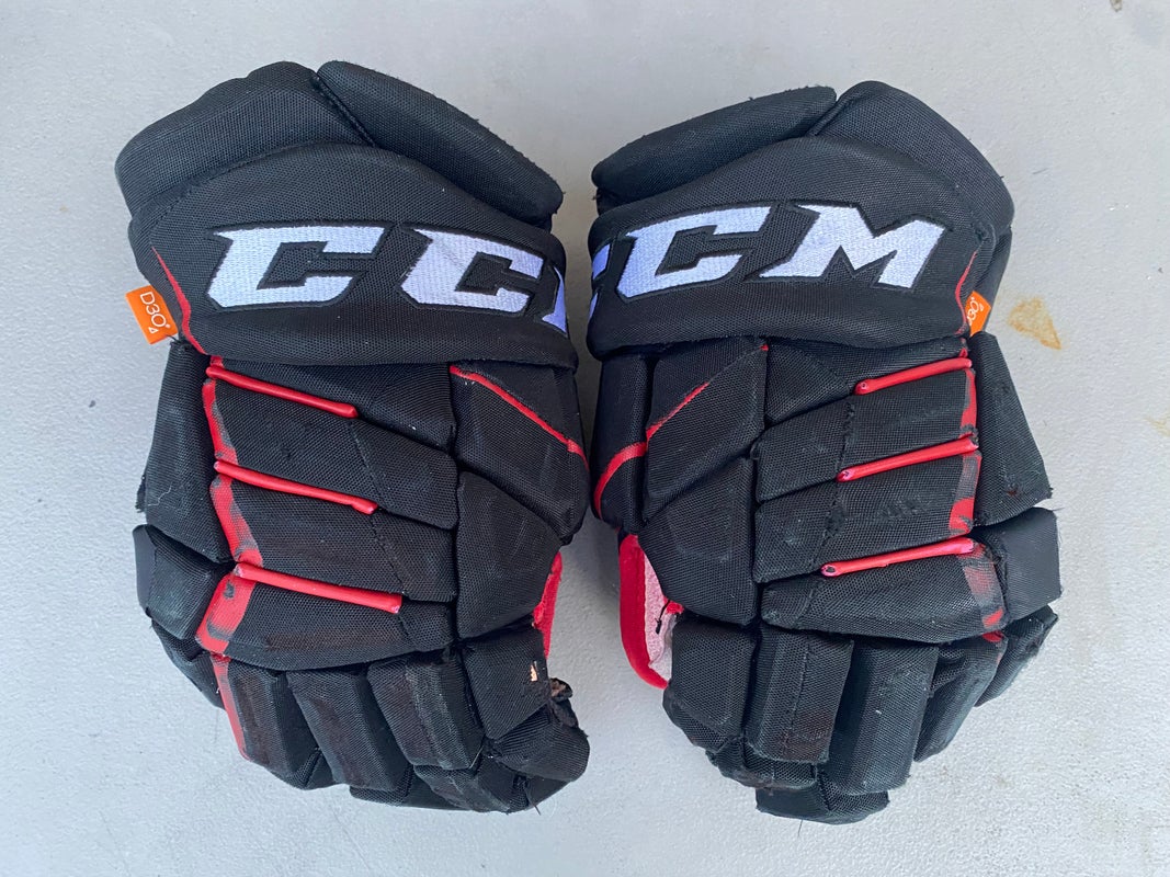CCM JetSpeed FT1 Pro Stock Hockey Gloves 14" Blackhawks 4379