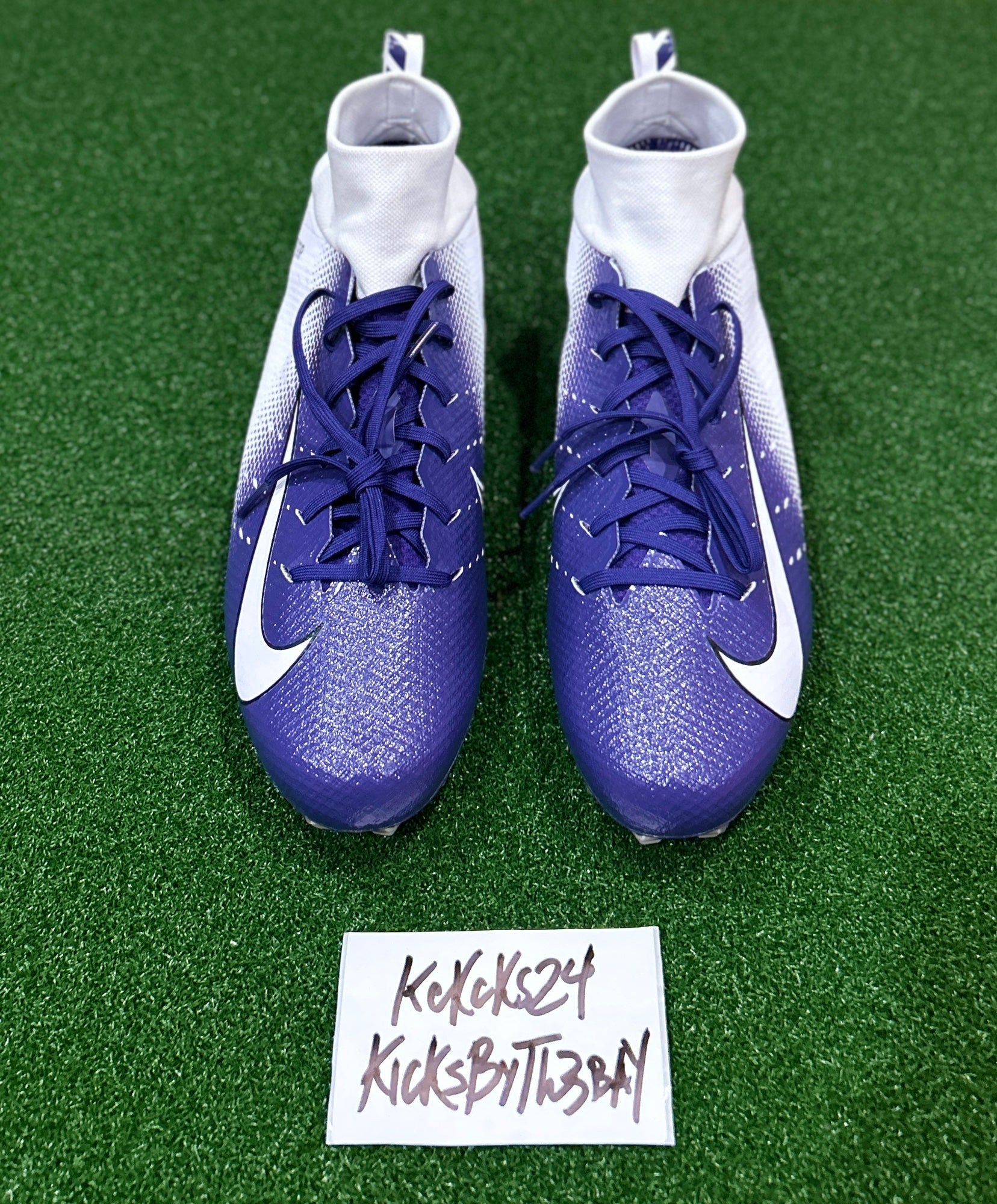 New! Nike Vapor Untouchable 3 Elite Football Cleats Purple AO3006-155 Size  13.5