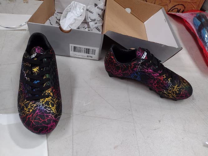 Vizari Kid's Zodiac JR FG Firm Ground Outdoor Soccer Shoes | Black Size 3 | VZSE93420Y-3