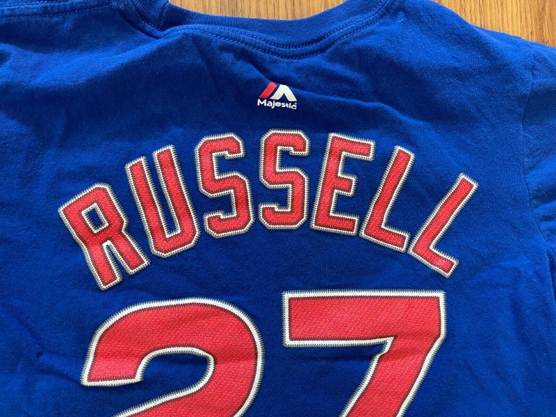 Chicago Cubs Addison Russell #27 MLB BASEBALL Boys Size M Kids Jersey T  Shirt!
