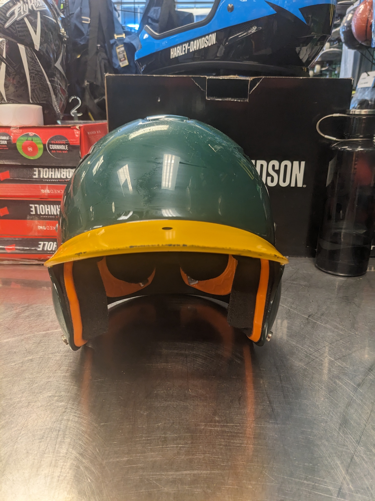 Schutt Used Green Batting Helmet