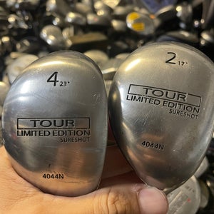 sureshot wood 2 and 4 in right handed , graphite shaft in regular