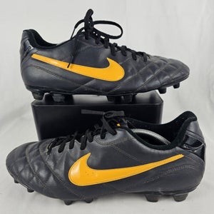 Nike Mens Size 13 Tiempo Legend IV Soccer Cleats Black/ Yellow 509038-080