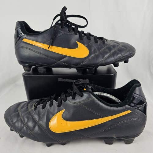 Nike Men’s Size 13 Tiempo Legend IV Soccer Cleats Black/ Yellow 509038-080