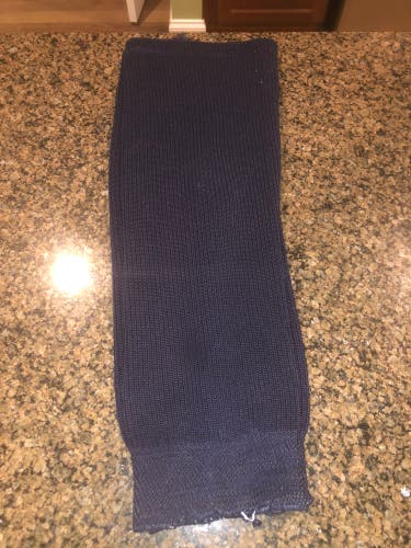 Navy Knit Hockey Socks