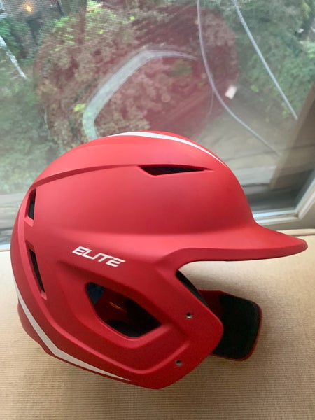 Easton Senior Elite X Baseball Batting Helmet w/ Jaw Guard, Maroon