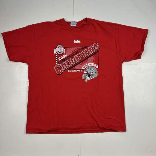 Ohio State University Buckeyes 2006 Big Ten Champions T-Shirt Red Sz XL