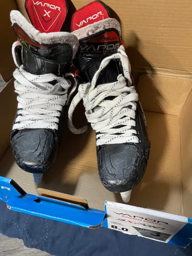 Senior Used Bauer Vapor 3X Pro Hockey Skates Extra Wide Width Pro Stock Size 8