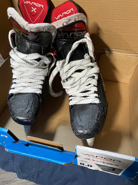 Senior Used Bauer Vapor 3X Pro Hockey Skates Extra Wide Width Pro Stock Size 8