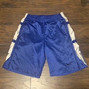 Nike Dri Fit Basketball Workout Training Athletic Shorts Royal Blue/White Sz M