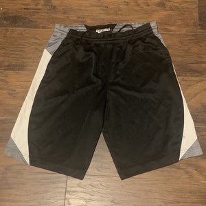 Nike Dri Fit Basketball Performance Training Athletic Shorts Black GrayWhite SzM