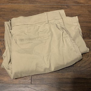 Nike Golf Dri Fit Tour Performance Light Beige Pants size 38 x 30