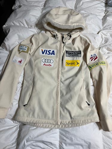 Women's Adult Used US Ski team Large Spyder Jacket with Logos