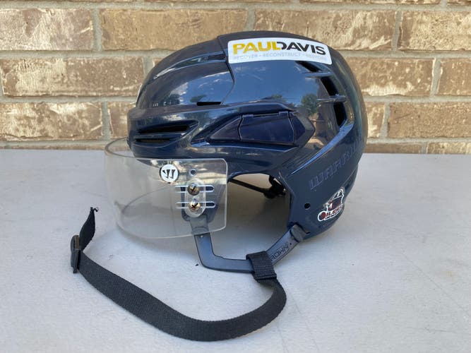 Warrior Covert PX2 Pro Stock Hockey Helmet Small Navy Blue Warrior Visor 8261