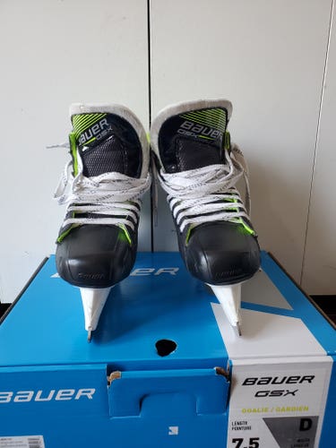 Senior Used Bauer GSX Hockey Goalie Skates Regular Width Size 7.5