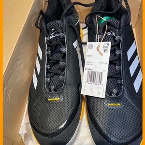 Adidas Icon 7 Metal Cleats | Size 9.5 Men | Black & Yellow Low Top [Special for EvoShield Canes]