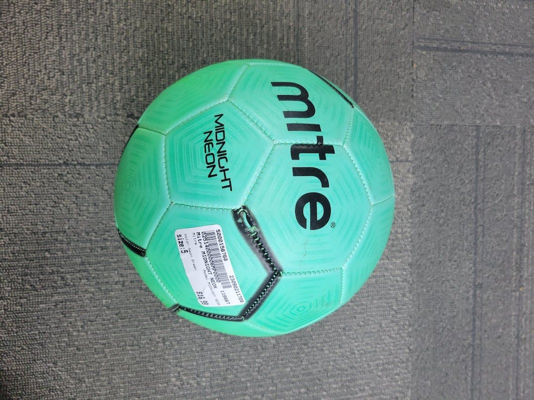 Used Mitre Midnight Neon 5 Soccer Balls