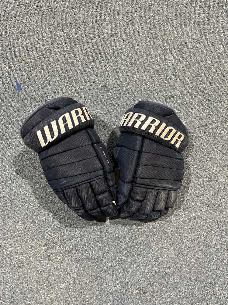 Game Used Navy Warrior Alpha DX Team Glove Norfolk Admirals (ECHL) #81 13”