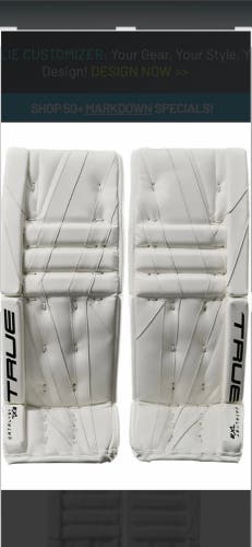 34" True 7x3 Goalie Leg Pads