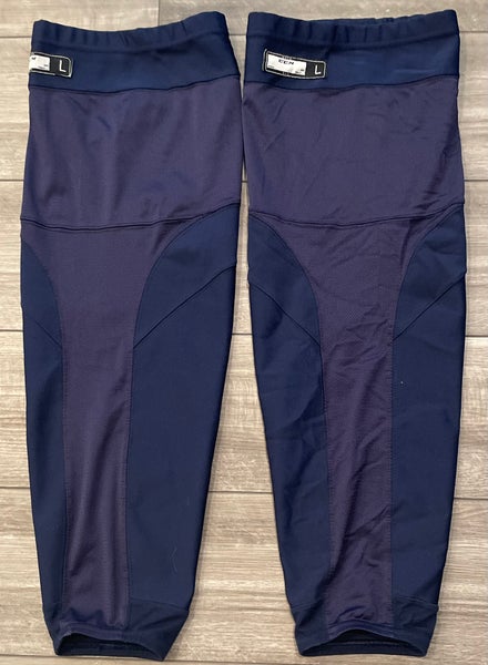 CCM Pro Stock Navy Practice Hockey Socks Size Large