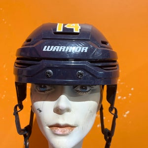 Game Used Navy Warrior Alpha One Pro Pro Stock Helmet Norfolk Admirals Small #14