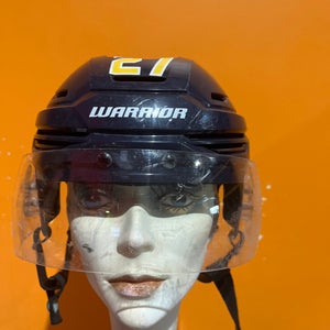 Game Used Navy Warrior Alpha One Pro Pro Stock Helmet Norfolk Admirals Small #27