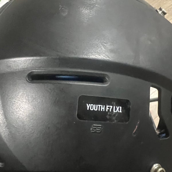 Youth Used Large Schutt F7 LX1 Helmet - Matte Black with F7 EGOP-NB-VC  Facemask