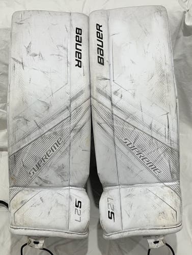 Used Junior Medium Bauer Supreme S27 Goalie Leg Pads