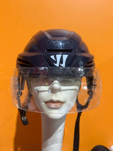 Game Used Navy Warrior Covert PX2 Pro Stock Helmet Norfolk Admirals Small