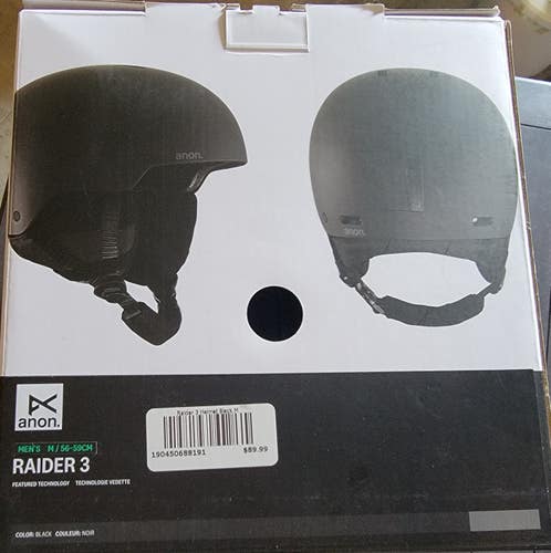 New Men's Medium Anon Helmet Raider 3 56-59cm