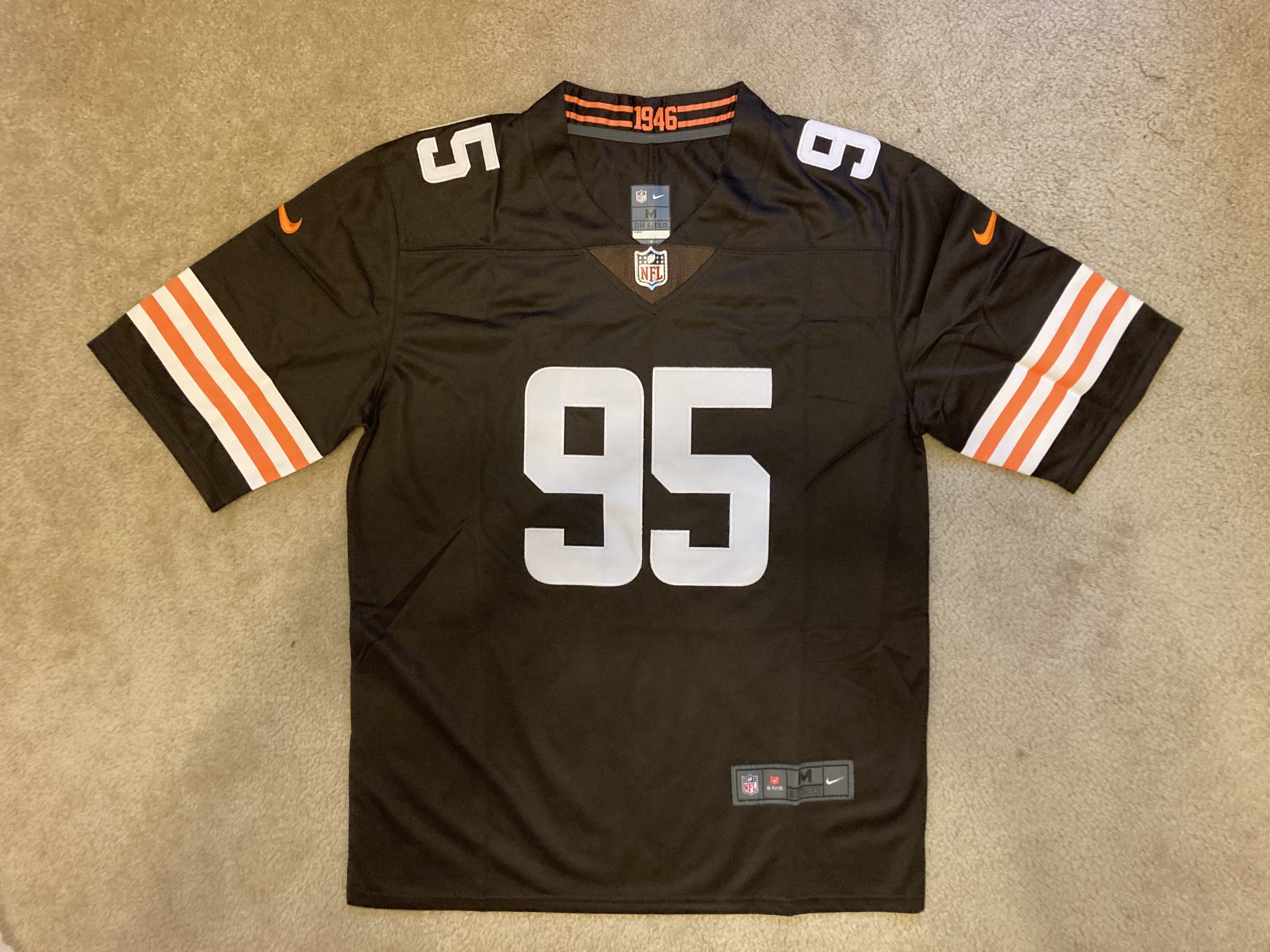 Nike Big Boys Myles Garrett White Cleveland Browns 1946 Collection