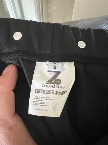 Zebras Club Hockey referee pants size small.