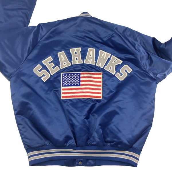 Vintage 1990's Seattle Seahawks Satin Starter Jacket Sz. XL